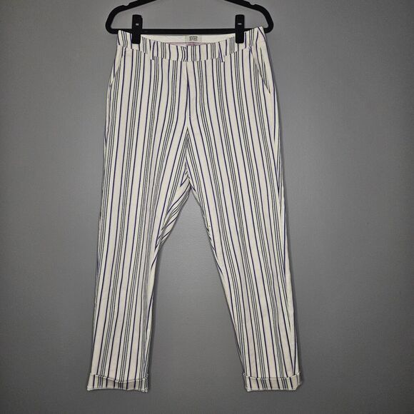 Scotch & Soda Pants The Lowry Mid-Rise Slim Fit Trousers Striped Sz 28/32 - Picture 1 of 8